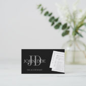 税理士モノグラム1040 3D黒 名刺 (スタンド正面)