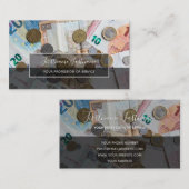 税理士及び金融専門家ユーロ・マネー 名刺 (正面/裏面)