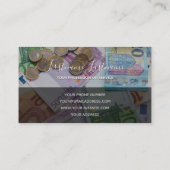 税理士及び金融専門家ユーロ・マネー 名刺 (裏面)