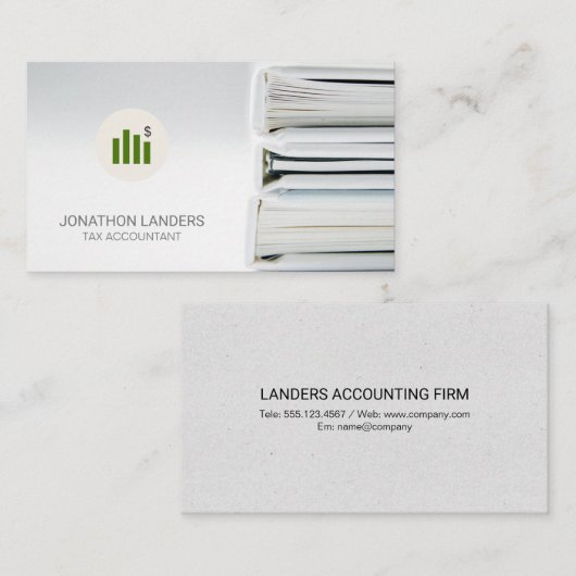 税理士 |バインダー 名刺 (正面/裏面)