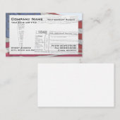 税理士 連邦税申告書 ビジネスカード (正面/裏面)