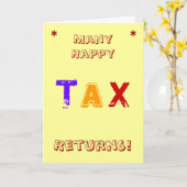 税理士 | CPA |誕生日 | Tax Punジョーク カード (黄色い花)