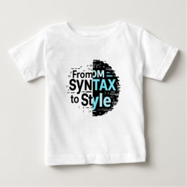 税金からスタイルへ - クリエイティブコーディングのタイポグラフィ ベビーTシャツ
