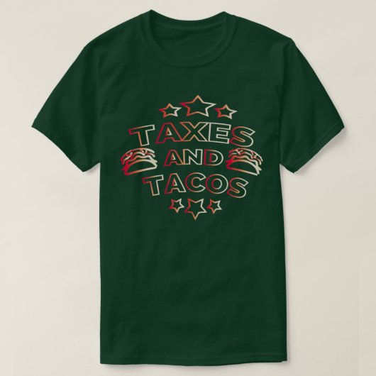 税金とタコス8 Tシャツ (デザイン正面)
