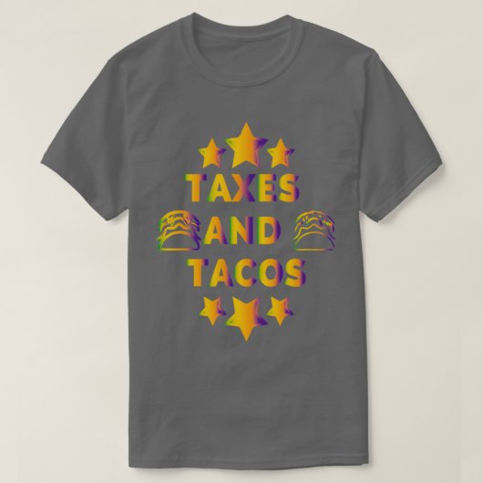 税金とタコス Tシャツ (デザイン正面)