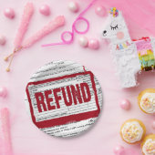 税金に対する赤額返金型枠 ペーパープレート (パーティー)