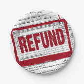 税金に対する赤額返金型枠 ペーパープレート (正面)