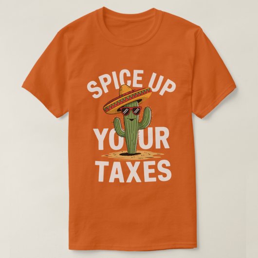 税金のスパイスCPA会計士おもしろいユーモア Tシャツ (デザイン正面)