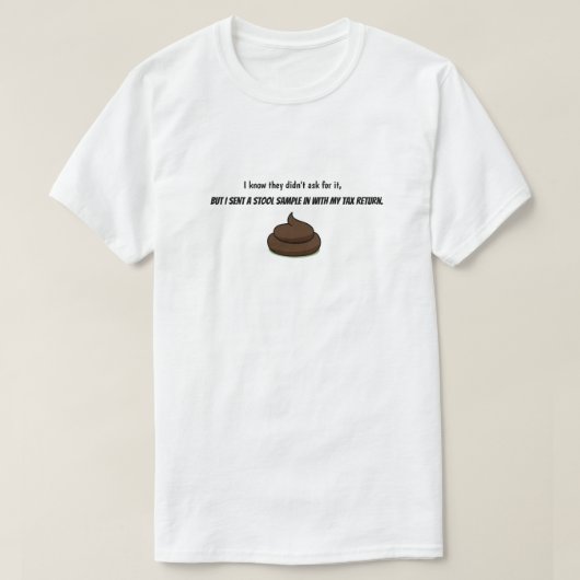 税金のユーモア Tシャツ (デザイン正面)