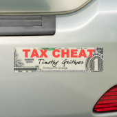 税金の不正使用 バンパーステッカー (車上)