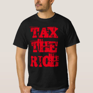 税金の金持ちが社会主義進歩的タイポグラフィを目覚めた Tシャツ
