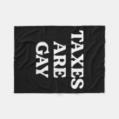 税金はゲイおもしろいことわざ引用文男性へ女性 フリースブランケット (正面(横))