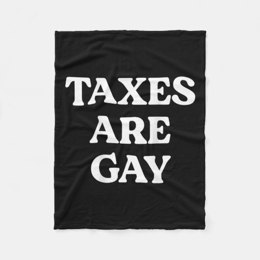 税金はゲイおもしろいことわざ引用文男性へ女性 フリースブランケット (正面)