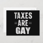 税金はゲイ ポストカード (正面/裏面)