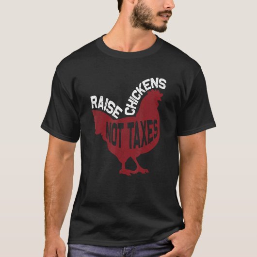 税金よりニワトリ Tシャツ (正面)