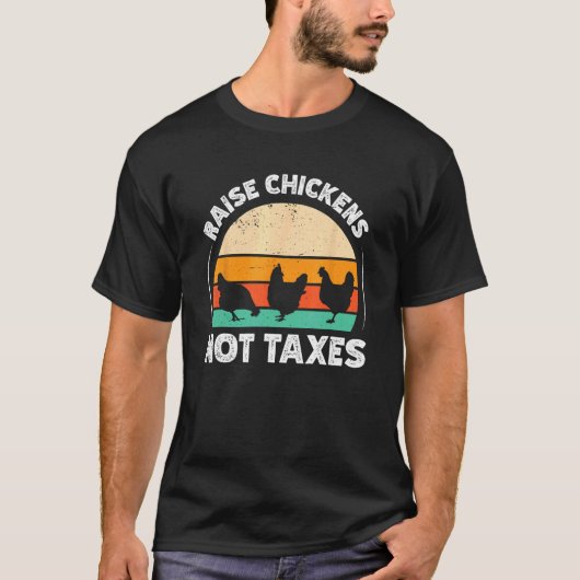 税金よりニワトリ Tシャツ (正面)