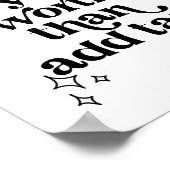 税金を追加する価値を知るヴィンテージレトロフォント ポスター (角)