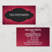 税金作成者名エレガントプレート 名刺 (正面/裏面)