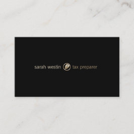 税金作成者金ゴールドドル・ペン・アイコン・ビジネス・カード 名刺