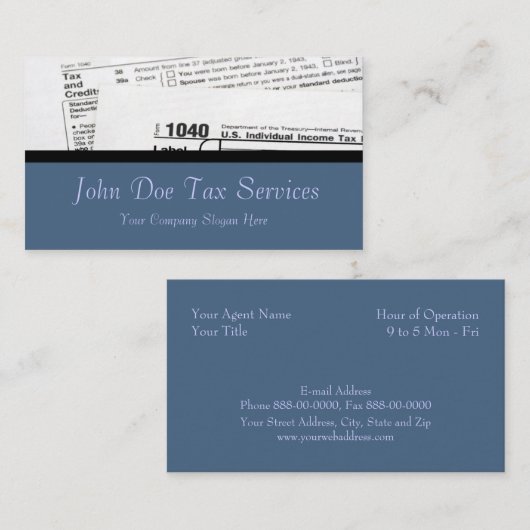 税金作成者Federal Tax Management型枠・ビジネス・カード 名刺 (正面/裏面)