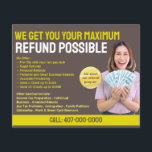 税金作成（作成者）払い戻しチラシ チラシ<br><div class="desc">これらのプロフェッショナルの注意を引くカスタマイズ可能な税準備払い戻しチラシテンプレートは素晴らし、小型税準備/会計業務のために。</div>