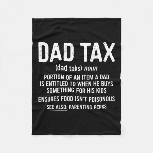 税金定義お父さんの日用シャツ フリースブランケット (正面)