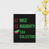 税金徴収官のユーモアあふれるパジャマ クリスマスプレゼント カード (黄色い花)