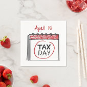 税金日カレンダ・ページ スタンダードカクテルナプキン (インサイチュ)