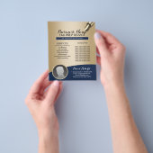 税金準備コンサルティングサービス海軍金ゴールド写真 チラシ (手)