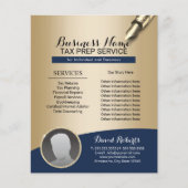 税金準備コンサルティングサービス海軍金ゴールド写真 チラシ (正面)