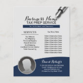 税金準備コンサルティングサービスNavy Blue写真 チラシ (正面)