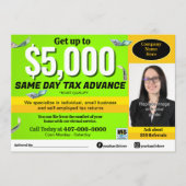 税金準備作成者編集可能Eファイルフライヤー プログラム (正面)