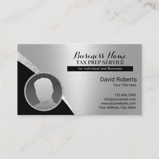 税金準備税金申告会計写真 名刺 (正面)
