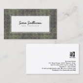 税金準備者の金融サービスの暗グランジいタイル 名刺 (正面/裏面)