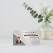 税金準備者コンサルティングサービスシルバーフォト 名刺 (スタンド正面)