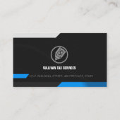 税金準備者税金財務ドル・ペン・アイコン 名刺 (裏面)