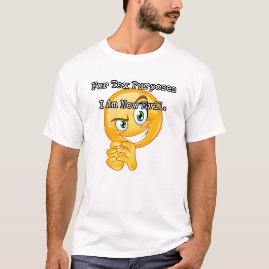 税金面では今は悪だ。 Tシャツ (正面)