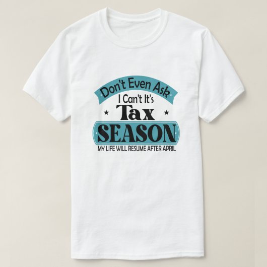 税金頼課税も無理じゃない Tシャツ (デザイン正面)