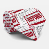 税金1040型枠に対する赤い税金払戻スタンプ ネクタイ (ロール)