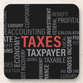 「税金」 コースター (正面)