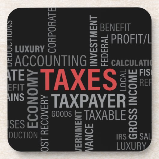 「税金」 コースター (正面)