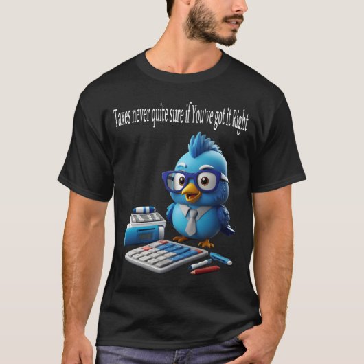 税金:自分が正しいこもしとを確信し得てはいけない Tシャツ (正面)