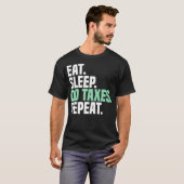 税金 計算 睡眠 繰り返し 税シーズン 税理士 Tシャツ (正面フル)