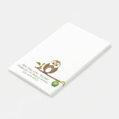 税関支署の先生のメモ帳のフクロウ ポストイット (アングル)