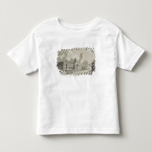 税関、ダブリン1792年(版木、銅版、版画) トドラーTシャツ (正面)