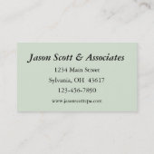 税額作成者および会計士 名刺 (裏面)