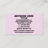 税額作成者の素晴らしいピンク 名刺 (裏面)