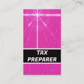 税額作成者の素晴らしいピンク 名刺 (正面)