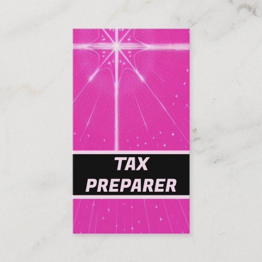 税額作成者の素晴らしいピンク 名刺 (正面)