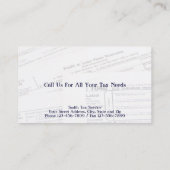 税額作成者会計士名刺 名刺 (裏面)